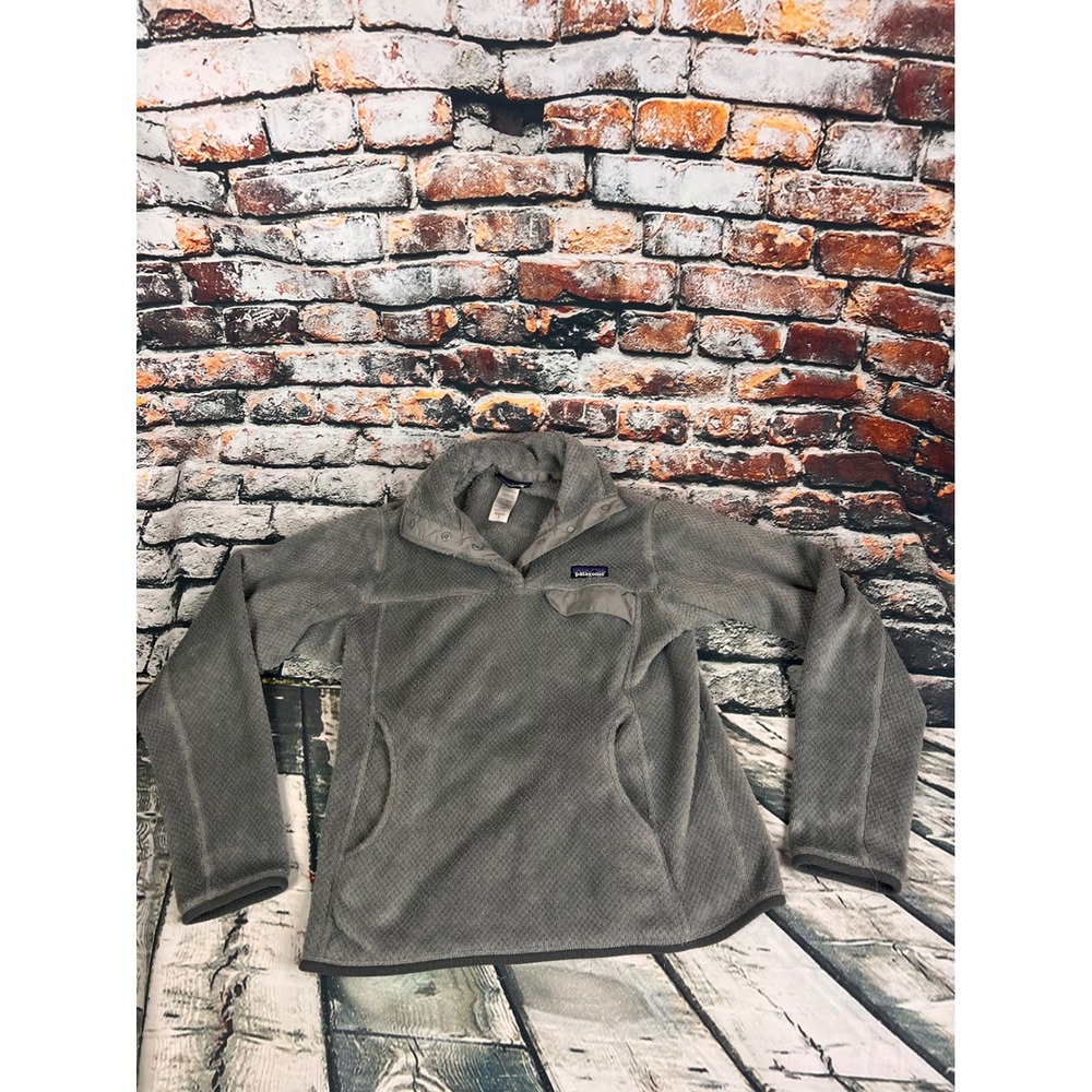 Patagonia Re-Tool Snap-T Fleece Pullover Womens Small Grey Polartec 25442